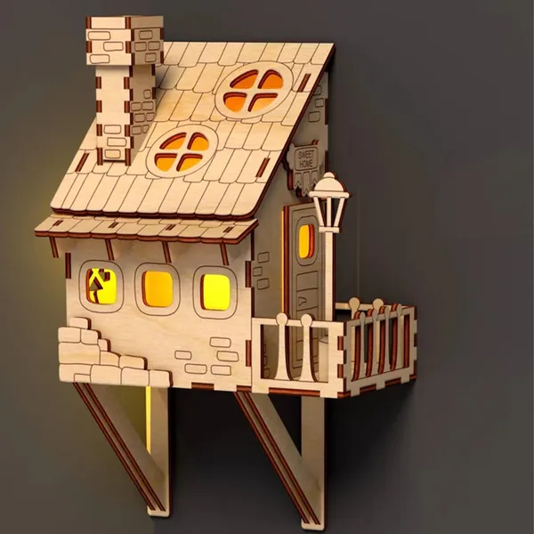 Cliths_House_On_The_Wall_D_Model_Wooden_Decorative