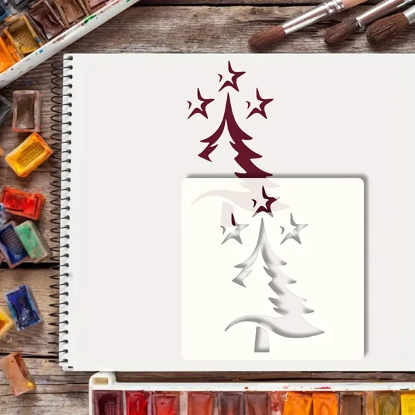 White_Christmas_Tree_Stencil_Diy_And_Craft