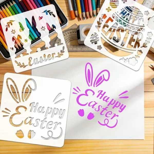 White_Square_Plastic_Diy_Craft_Stencil_Template_Diy_And_Craft
