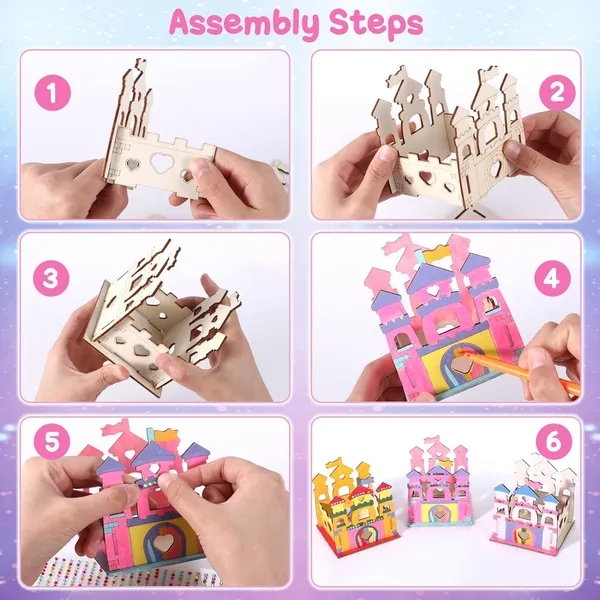 Beige_Wooden_Castle_Crafts_Kit_Kids