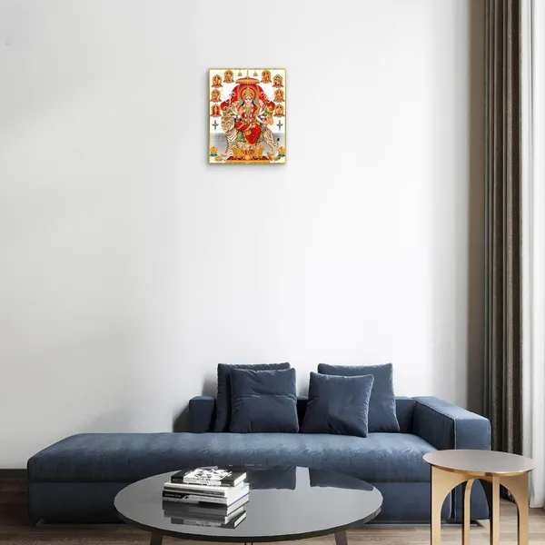 Multicolour_Navratri_Goddess_Durga_Glossy_Aluminum_Photo_Print_Metal_Wall_Painting_Hindu_Spiritual_Wall_Decor_Home_Decor