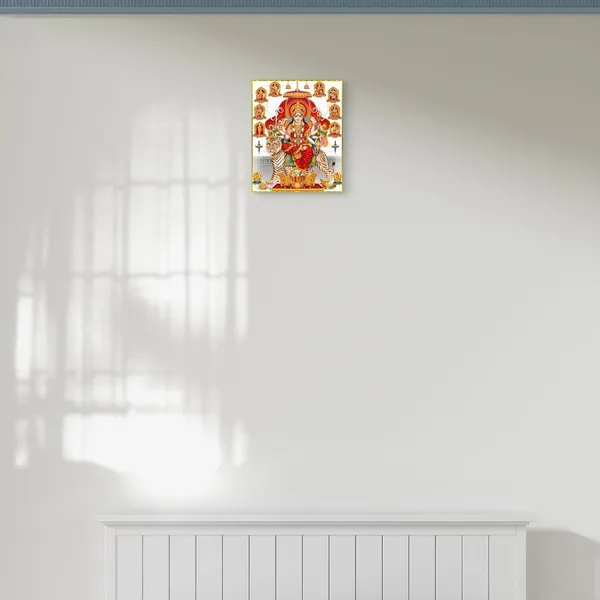 Multicolour_Navratri_Goddess_Durga_Glossy_Aluminum_Photo_Print_Metal_Wall_Painting_Hindu_Spiritual_Wall_Decor_Home_Decor