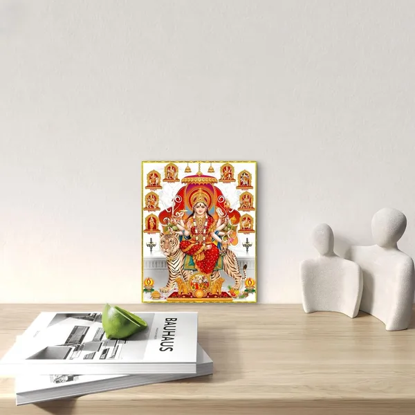 Multicolour_Navratri_Goddess_Durga_Glossy_Aluminum_Photo_Print_Metal_Wall_Painting_Hindu_Spiritual_Wall_Decor_Home_Decor
