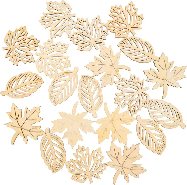 Beige_Maple_Leaves_Wood_Slices_Diy_And_Craft