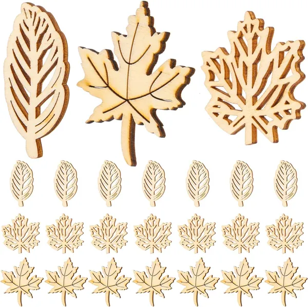 Beige_Maple_Leaves_Wood_Slices_Diy_And_Craft