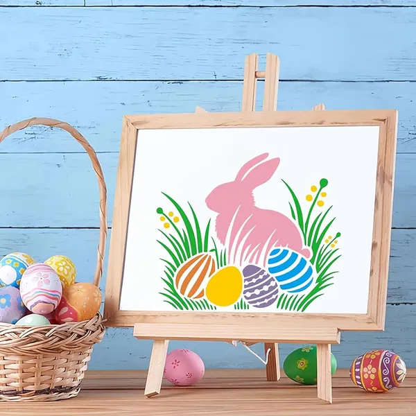 White_Bunny_Egg_Pet_Plastic_Diy_Art_Craft_Stencil_Diy_And_Craft