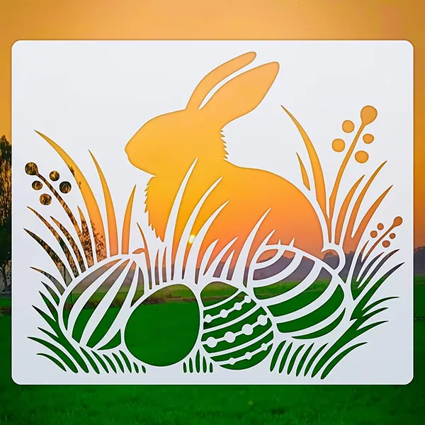 White_Bunny_Egg_Pet_Plastic_Diy_Art_Craft_Stencil_Diy_And_Craft