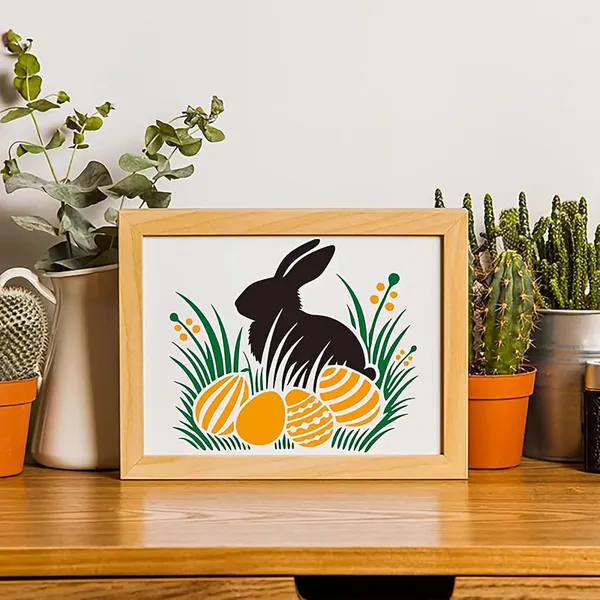 White_Bunny_Egg_Pet_Plastic_Diy_Art_Craft_Stencil_Diy_And_Craft