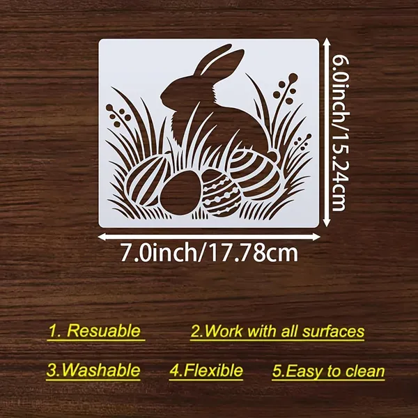 White_Bunny_Egg_Pet_Plastic_Diy_Art_Craft_Stencil_Diy_And_Craft