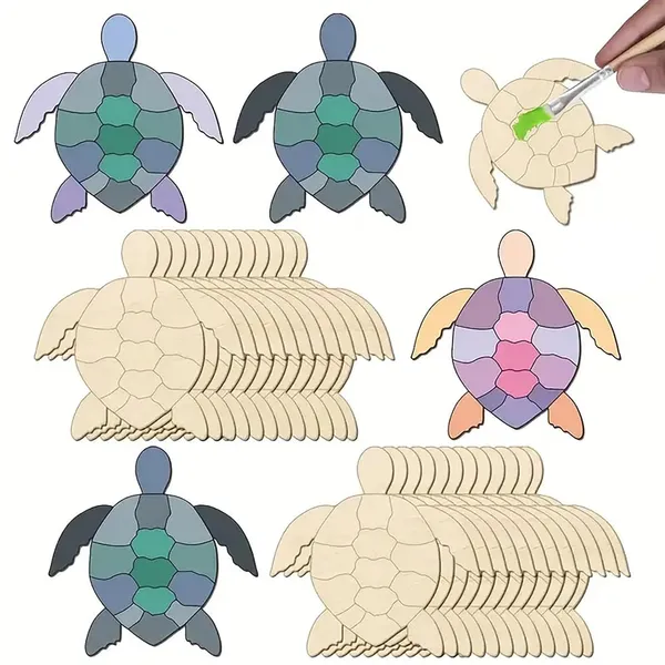 Beige_Wooden_Turtle_Crafts_Diy_Turtle_Kids