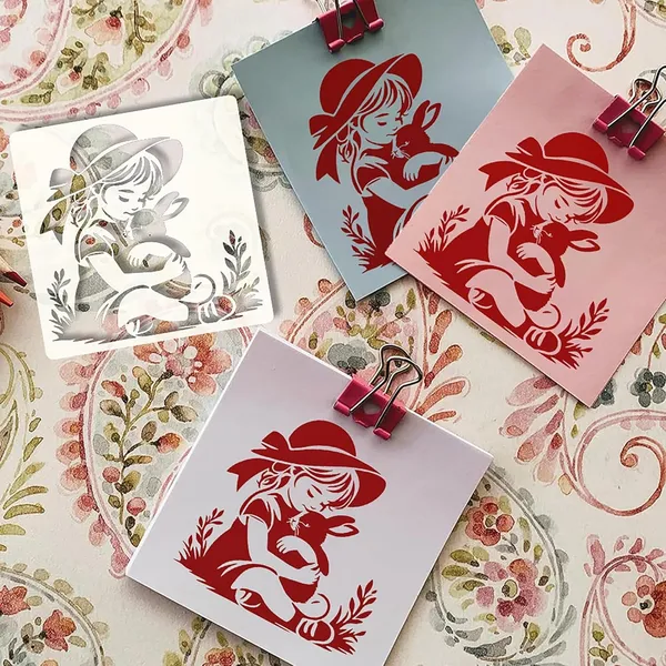 White_Square_Pet_Plastic_Diy_Art_Craft_Stencil_X_Diy_And_Craft