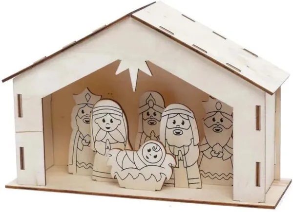 Beige_Wooden_Nativity_Stable_Kits_Wooden_Crafts_General