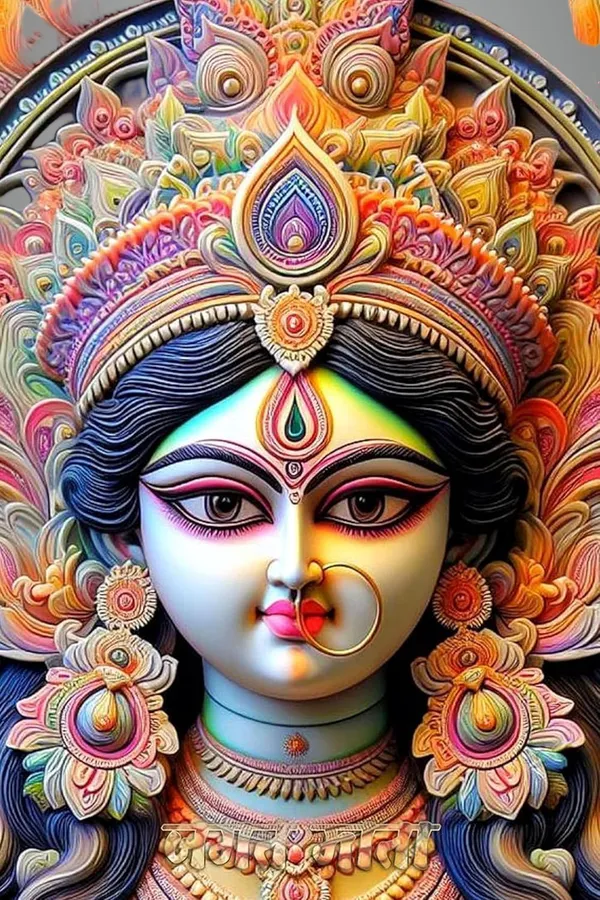 Multicolour_X_Maa_Durga_Face_Wall_Art_Home_Decor