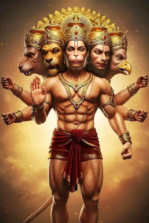 Multicolour_Hanuman_Ji_Wall_Art_Metal_Poster_Home_Decor