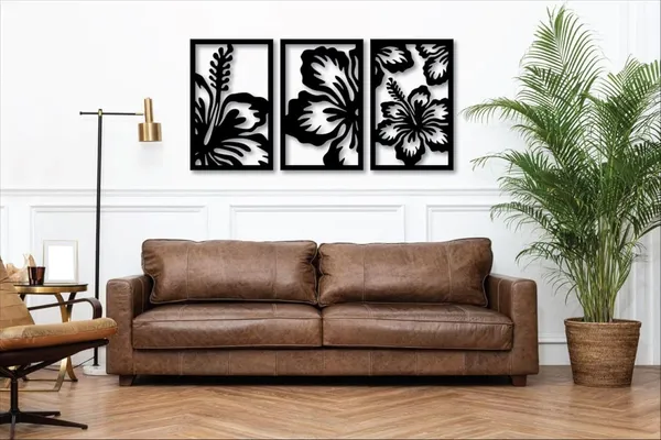 Beige_Floral_Hibiscus_Panel_Wooden_Wall_Decor_Home_Decor
