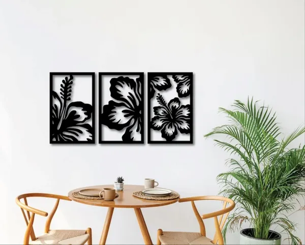 Beige_Floral_Hibiscus_Panel_Wooden_Wall_Decor_Home_Decor
