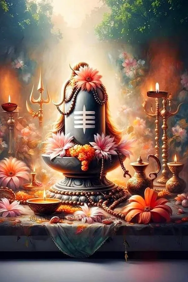 Multicolour_Shivling_Wall_Art_X_Metal_Hindu_Decor_Home_Decor