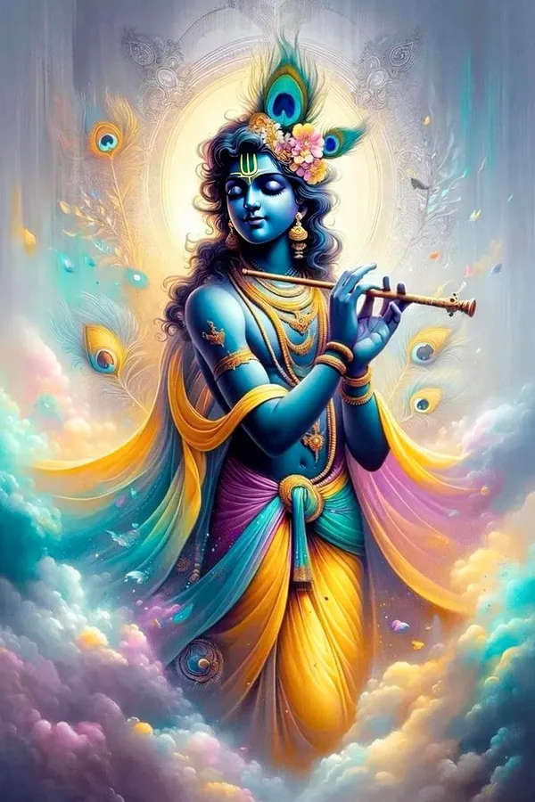Multicolour_Lord_Krishna_Wall_Art_Hindu_Spiritual_Home_Decor_Home_Decor