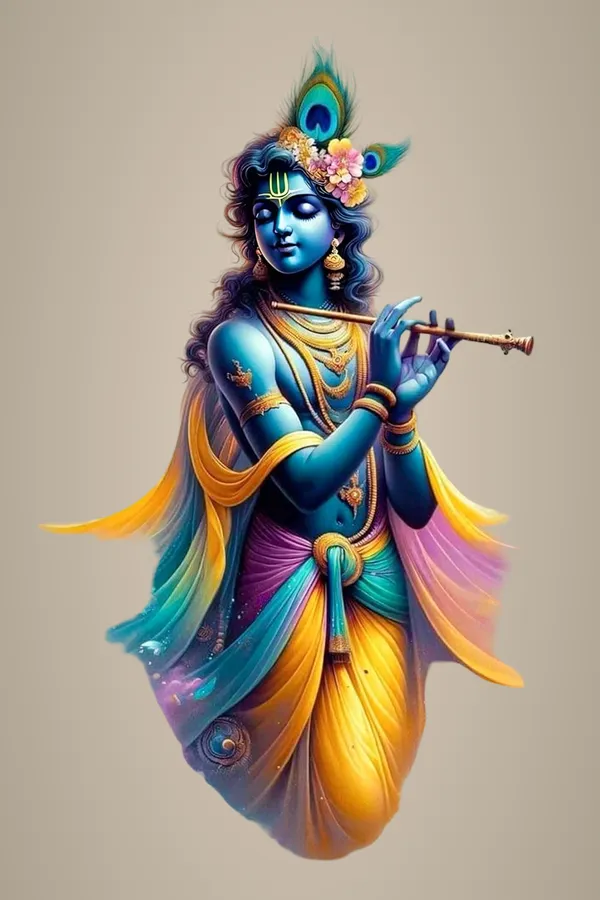 Multicolour_Lord_Krishna_Wall_Art_Hindu_Spiritual_Home_Decor_Home_Decor