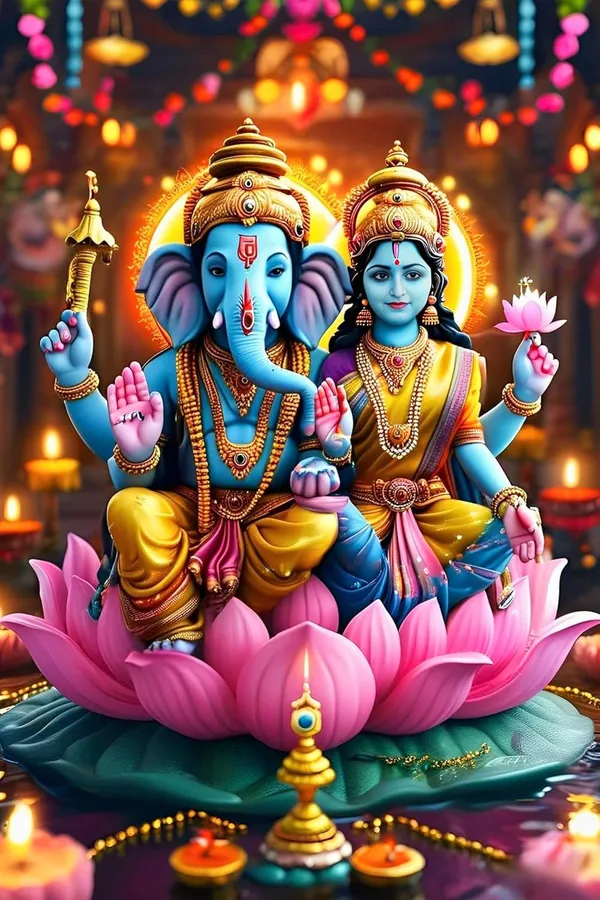 Multicolour_X_Ganesh_Ji_Laxmi_Maa_Idol_Wall_Art_Home_Decor