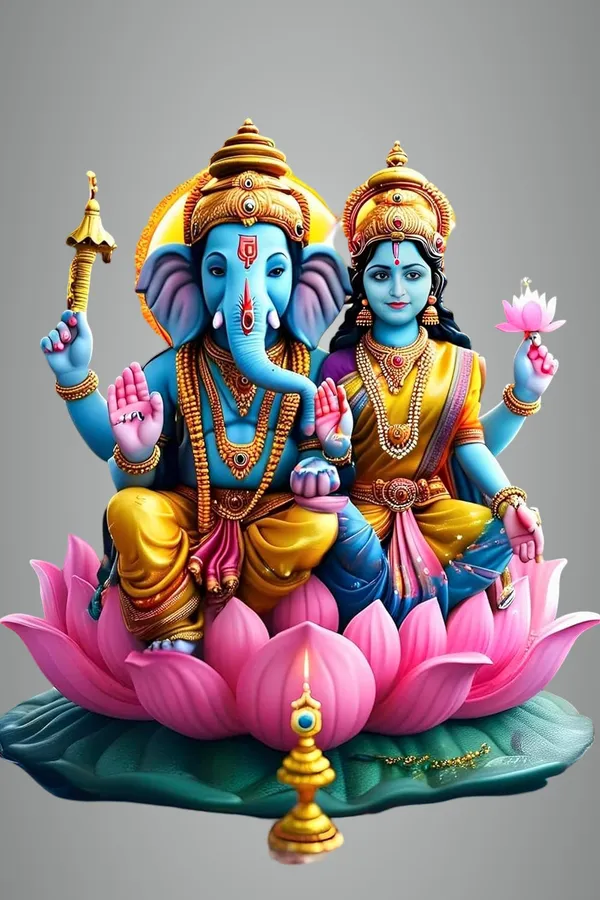 Multicolour_X_Ganesh_Ji_Laxmi_Maa_Idol_Wall_Art_Home_Decor
