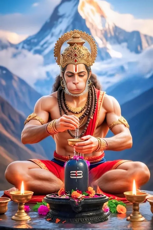 Multicolour_X_Hanuman_Ji_Wall_Art_Hindu_Spiritual_Decor_Home_Decor