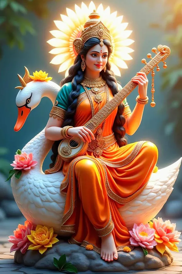 Multicolour_X_Saraswati_Idol_Wall_Art_Home_Decor