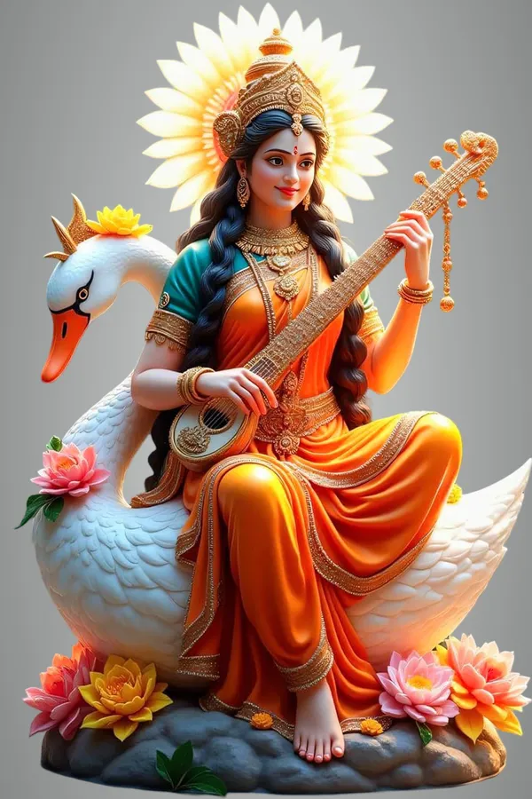 Multicolour_X_Saraswati_Idol_Wall_Art_Home_Decor
