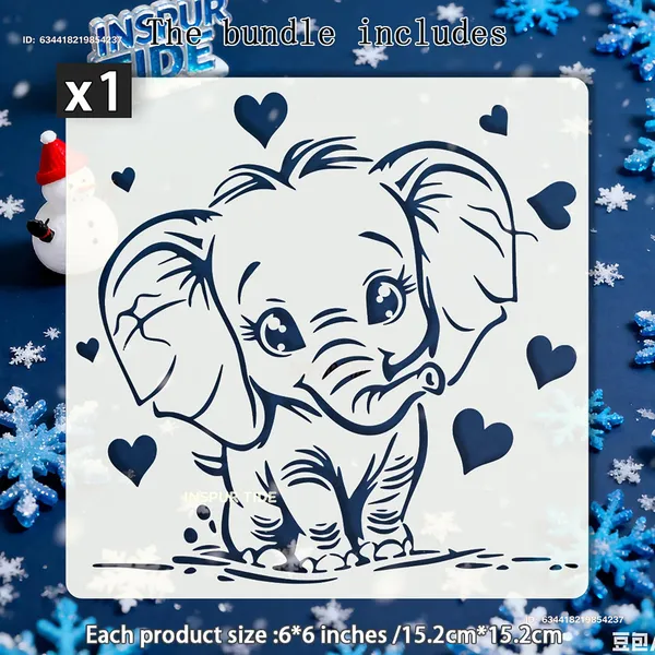 White_Elephant_Shape_Plastic_Painting_Stencil_Diy_Art_Craft_Template_Diy_And_Craft