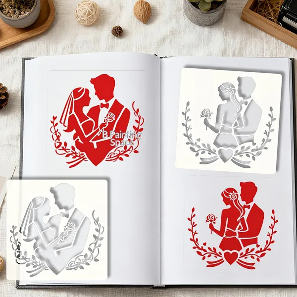 White_Couple_Shape_Plastic_Painting_Stencil_Diy_Art_Craft_Template_Diy_And_Craft