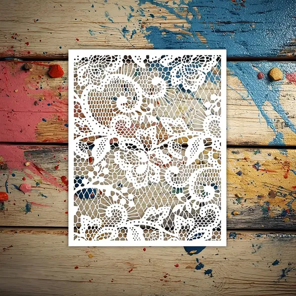 White_Lace_Pattern_Pet_Plastic_Painting_Stencil_Diy_Art_Craft_Template_X_Diy_And_Craft