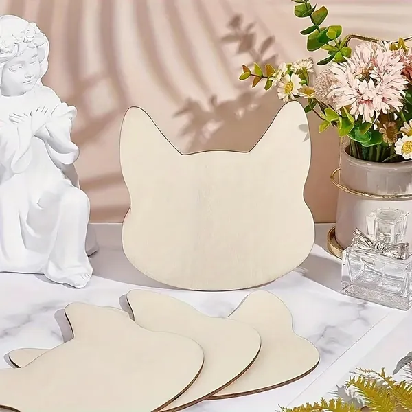 Beige_Cat_Head_Shape_Pine_Mdf_Diy_Art_Craft_Base_Diy_And_Craft