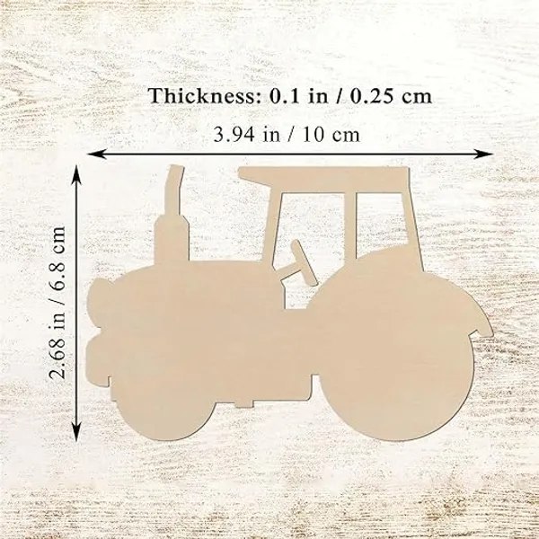 Beige_Tractor_Shape_Pine_Mdf_Diy_Art_Craft_Base_Diy_And_Craft
