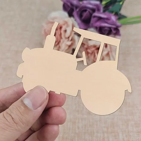 Beige_Tractor_Shape_Pine_Mdf_Diy_Art_Craft_Base_Diy_And_Craft