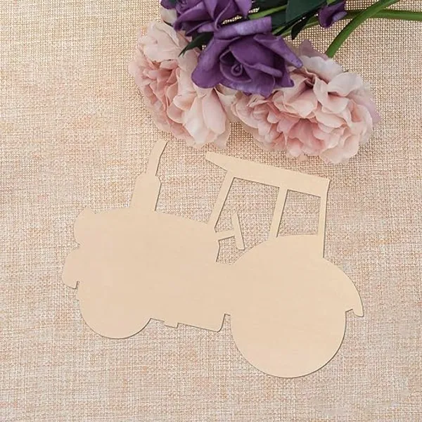 Beige_Tractor_Shape_Pine_Mdf_Diy_Art_Craft_Base_Diy_And_Craft