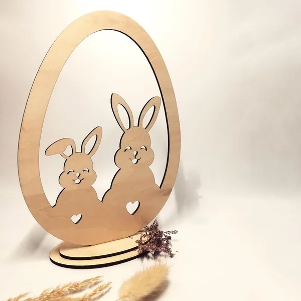Beige_Rabbit_In_Egg_Shape_Pine_Mdf_Diy_Art_Craft_Tabletop_Base_X_Diy_And_Craft
