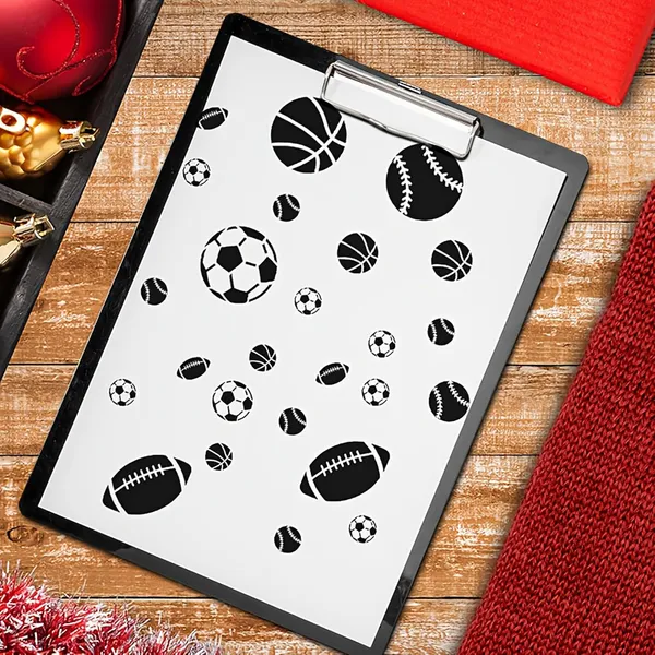 White_Sports_Ball_Stencils_Reusable_Pet_Plastic_Templates_Diy_And_Craft