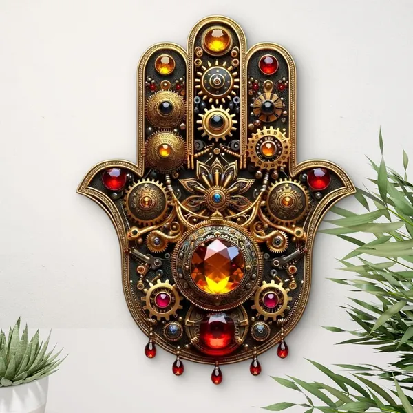 Multi_Colour_Wooden_Hamsa_Hand_Wall_Hanging_Home_Spiritual_Decor_Easy_To_Hang_Home_Decor