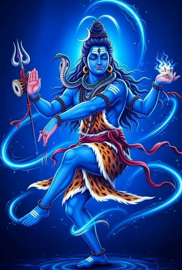 Multicolour_Shiva_Wall_Decor_Nataraja_Dancing_Pose_Glossy_Aluminum_Metal_Photo_Print_Home_Decor