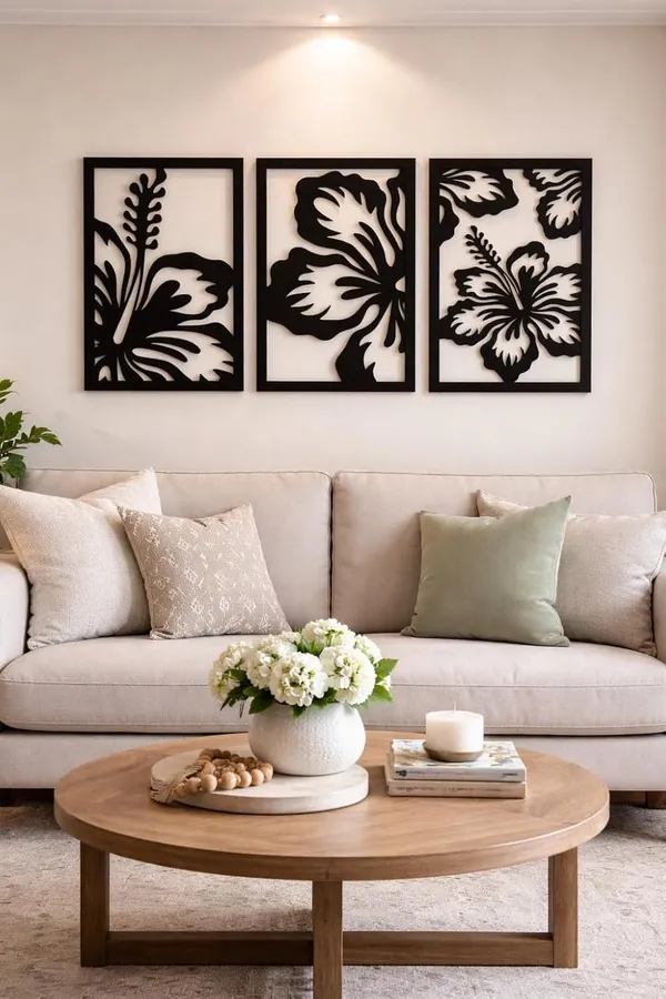 Beige_Hibiscus_Flower_Wall_Panels_Black_Wooden_Tropical_Floral_Decor_Modern_Botanical_Wall_Art_Ready_To_Hang_Home_Living_Room_Bedroom_Decoration_Home_Decor