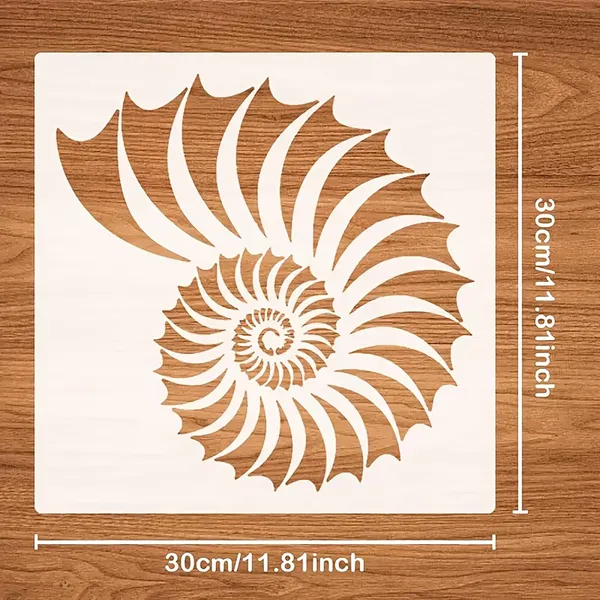 White_Shell_Pattern_Plastic_Diy_Craft_Stencil_X_Diy_And_Craft
