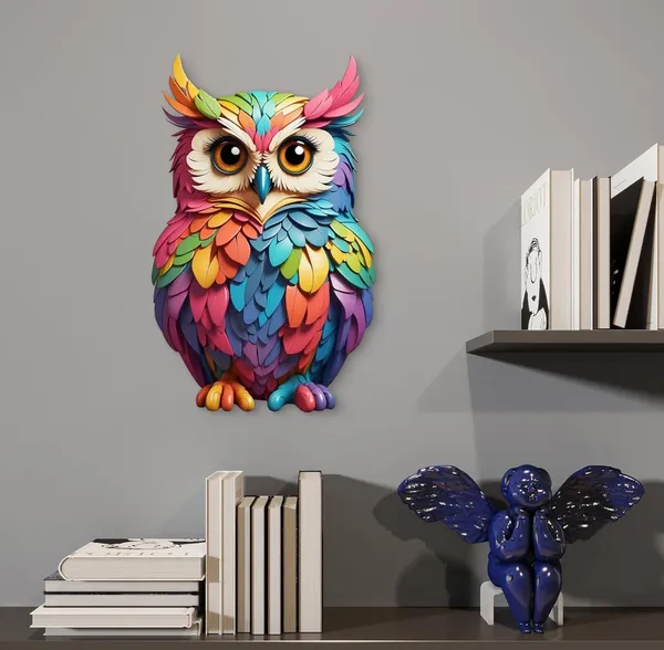 Multi_Colour_Owl_Wall_Hanging_Home_Decor