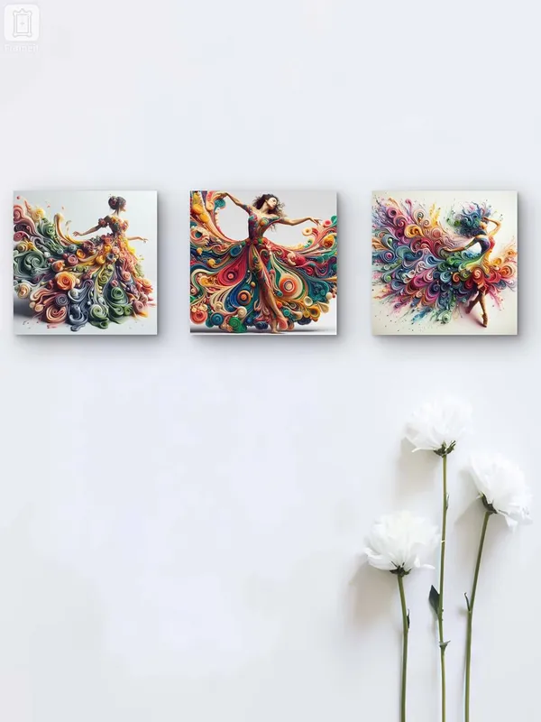 Multi_Colour_Mdf_Wall_Painting_Ladies_Designer_Costume_Wall_Art_Each_Home_Office_Wall_Decor_Home_Decor