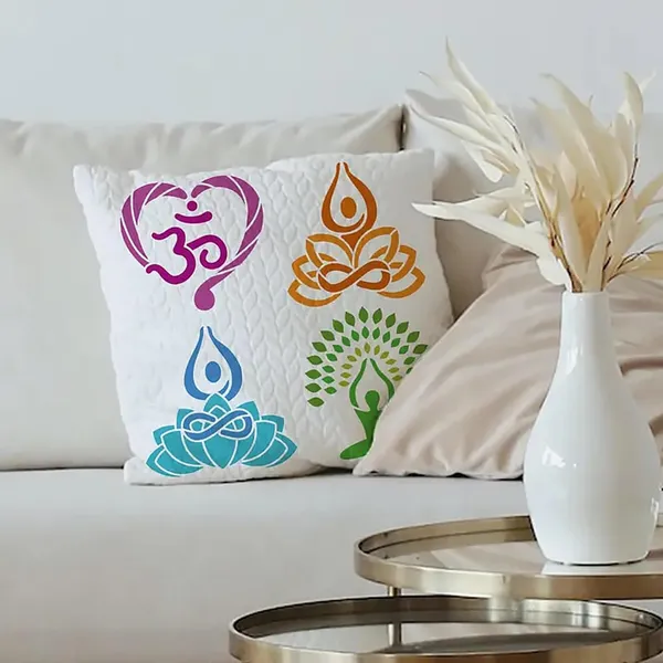 White_Reusable_Lotus_Stencils_Diy_And_Craft