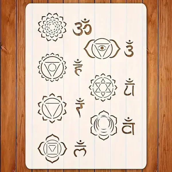 White_Fo_Reusable_Chakra_Symbol_Stencil_Home_Decor