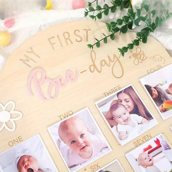 Beige_Kids_Birthday_Photo_Board_My_First_Bee_Day_Theme_Wooden_Milestone_Photo_Frame_Kids