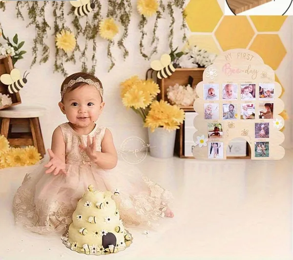 Beige_Kids_Birthday_Photo_Board_My_First_Bee_Day_Theme_Wooden_Milestone_Photo_Frame_Kids