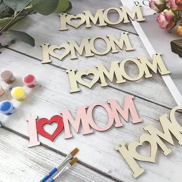 Beige_Diy_Wooden_I_Love_Mom_Hanging_Decor_Mother_S_Day_Craft_Kit_Kids