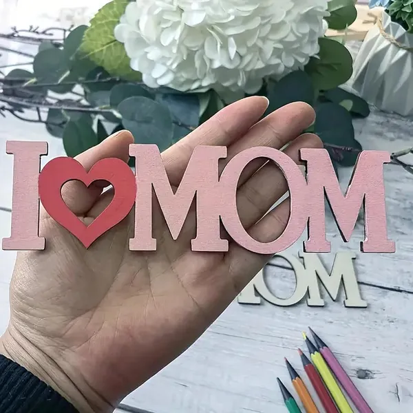 Beige_Diy_Wooden_I_Love_Mom_Hanging_Decor_Mother_S_Day_Craft_Kit_Kids