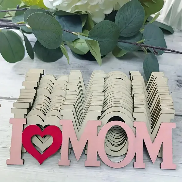 Beige_Diy_Wooden_I_Love_Mom_Hanging_Decor_Mother_S_Day_Craft_Kit_Kids